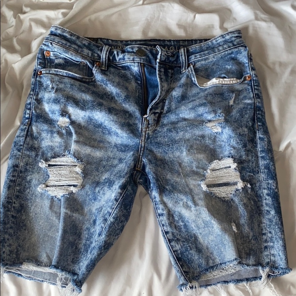 American Eagle Ripped Jean Shorts